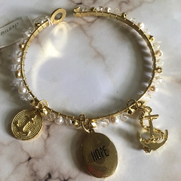 Charming Charlie Jewelry - Gold Anchor & Hope Bracelet